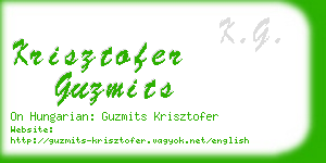 krisztofer guzmits business card